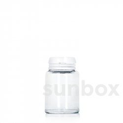 Frasco para Comprimidos de Vidrio 20ml Transparente