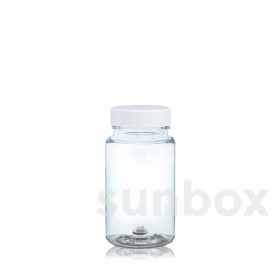 Pote para Pílulas de 100ml Tampa branca sem Lacre e Operculo adesivo incluído
