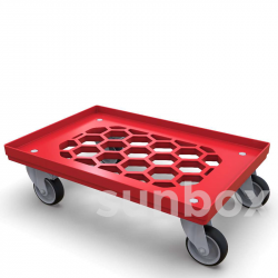 Base com rodas (60x40cm) Vermelho