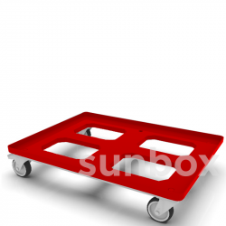 Base com rodas (816x616mm) Vermelho