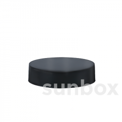 Tampa Matte Preto para Boião Vidro 100ml